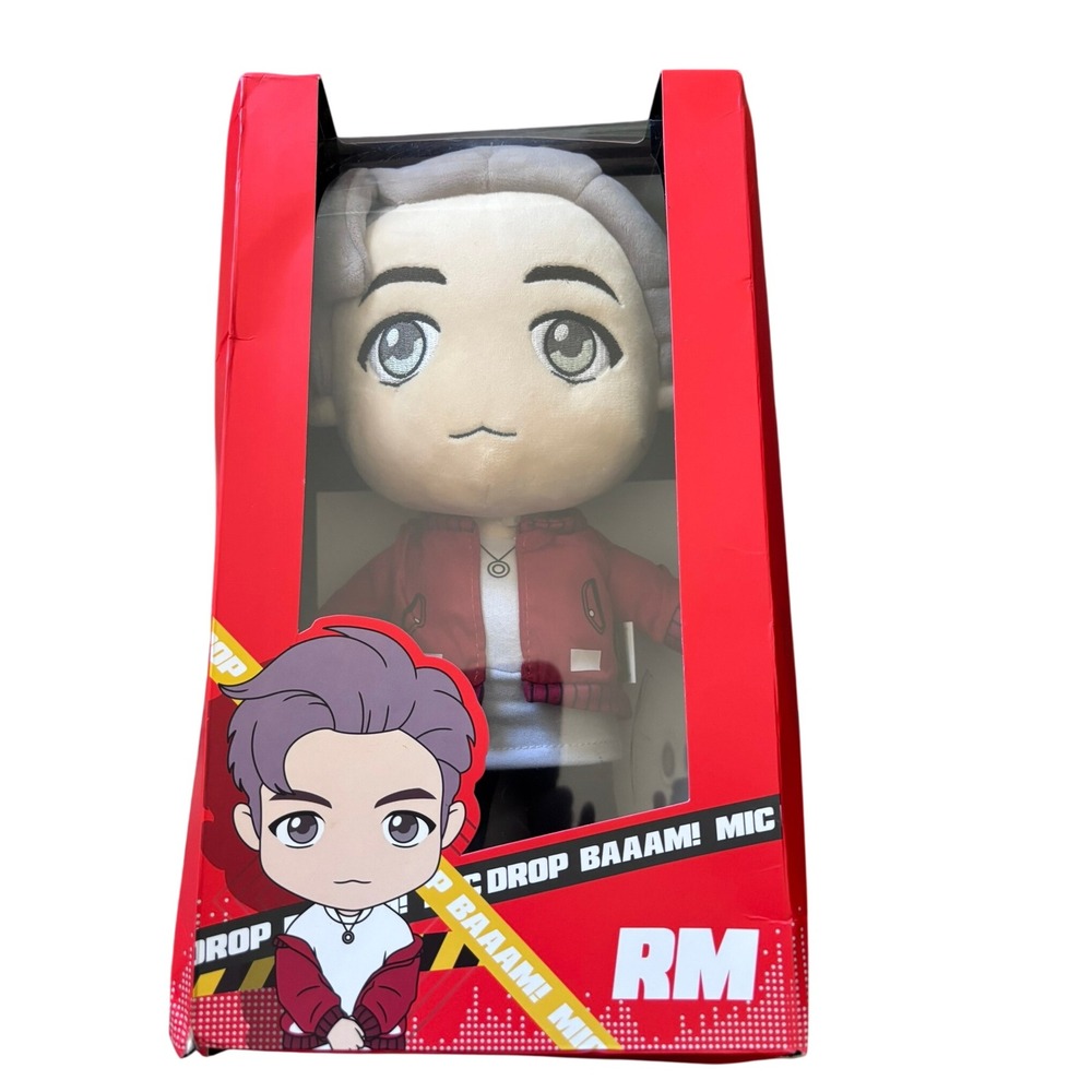 BTS TinyTAN RM Plush Toy Mic Drop Edition Official Big Hit Music Red Jacket 11in